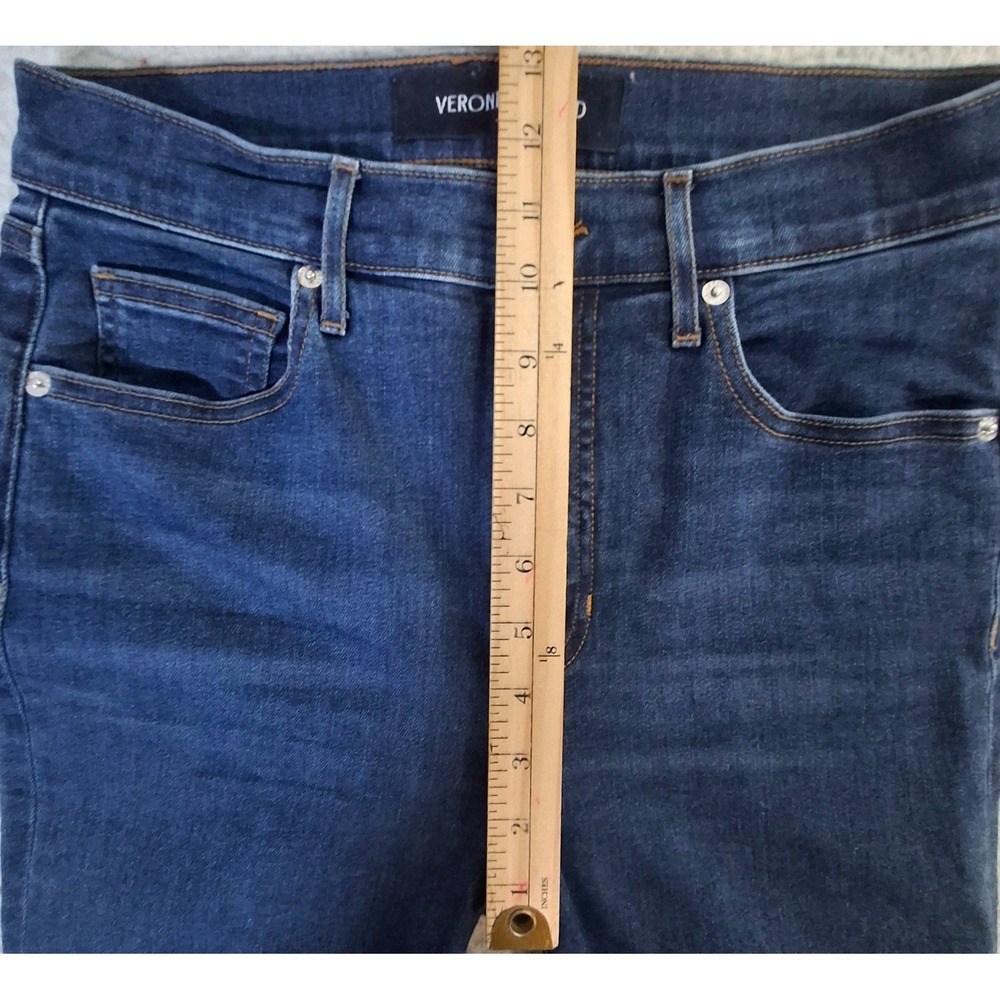 Veronica Beard Carson Ankle‎ Flare Jeans Women's 28 Blue Denim High Rise Stretch - Picture 7 of 11